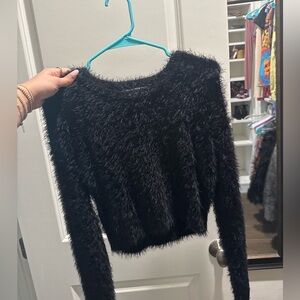Brandy Melville Black Fuzzy Sweater